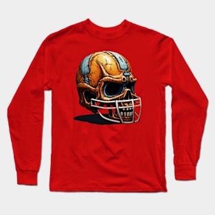 Skull with helmet Long Sleeve T-Shirt